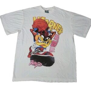 Taz Basketball Single Stitch T-shirt Size XL Mushroom Sports Retro Graphic